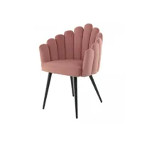 fauteuil fait main ale rose 58x62 bsci en polyester doux et soyeux