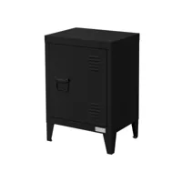 armoire de classement noir en acier 40x30x57,5cm table de chevet stockage outils 490011980