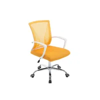 fauteuil de bureau tracy , jaune/chrome