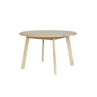 table ronde salle à manger en bois de chêne - table de cuisine 4 personnes disc ø120 cm table de cuisine