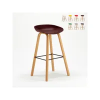 tabouret de bar café cuisine et salon chaise effet bois towerwood - marron superstool