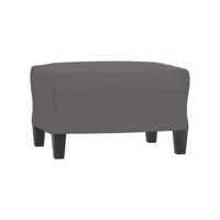 repose-pied, tabouret pouf, tabouret bas gris 60x50x41 cm similicuir lqf56100 meuble pro