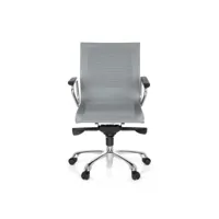 chaise de bureau fauteuil de direction astona tissu gris hjh office