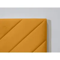 bobochic tête de lit romane tissu velours jaune 150