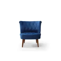 fauteuil crapaud en velours bleu azura-41407
