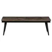rhombic - table basse en bois et métal 120x40cm - couleur - bois rhombic coloris naturel