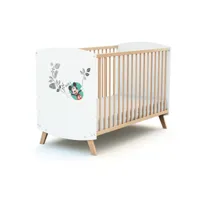 at4 -  lit bébé disney doodle zoo mickey en bois blanc et hêtre 60 x 120 cm 47688610 229 14