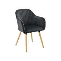 fauteuil lounge chaise rembourrée siège en polyester 83 cm gris foncé helloshop26 03_0005006