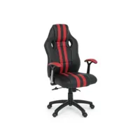 fauteuil de bureau avec accoudoirs spider en similicuir rouge