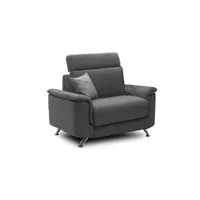 fauteuil empire tweed gris convertible ouverture rapido 70*195*12cm 20100855701