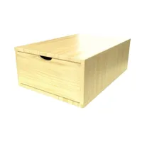 cube de rangement bois 75x50 cm + tiroir  miel cube75t-m