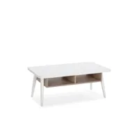 table basse thai natura blanc bois 106 x 60 x 43 cm