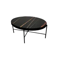 table basse marbre pinto - noir - noir