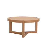 brentwood - table basse ronde en bois ø81cm - couleur - bois clair