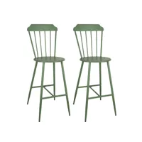 chaise bar en métal laqué -samos (lot de 2) vert