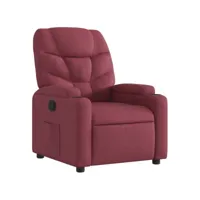 fauteuil inclinable, fauteuil de relaxation, chaise de salon rouge bordeaux tissu fvbb90681 meuble pro