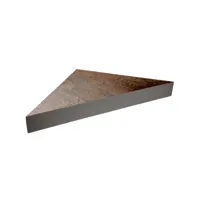 banc d'angle pour douche en pierre naturelle 53 x 53 x 8 cm - coloris cuivre seatstone902