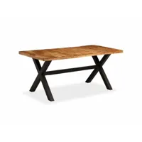 table de salon salle à manger design bois d'acacia et manguier 180 cm helloshop26 0902309