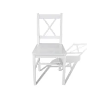 chaises à manger, chaises à dîner, chaises de cuisine lot de 4 blanc bois de pin efe38542
