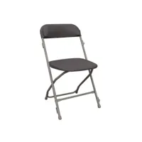 chaise pliante modèle auteuil eco+2 m2 - lot de 8 - materiel chr pro - gris - polypropylène