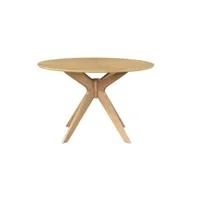table à manger design ronde chêne d120 cm dielli