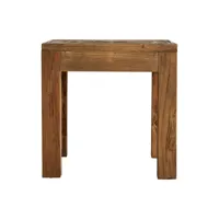 table basse en bois de pin, de couleur marron, 50x50x50 cm