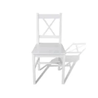 chaises à manger, chaises à dîner, chaises de cuisine lot de 2 blanc bois de pin efe64817