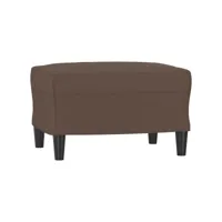 repose-pied, tabouret pouf, tabouret bas marron 60x50x41 cm similicuir lqf95079 meuble pro