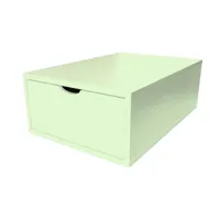cube de rangement bois 75x50 cm + tiroir  vert pastel cube75t-vp