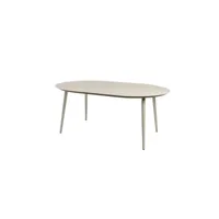 table ovale en aluminium inari sable