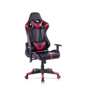 fauteuil de bureau.chaise de gaming en similicuir.chaise de bureau hauteur réglable.rouge noir