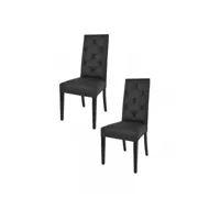 duo de chaises noir - siena - l 54 x l 46 x h 99 cm