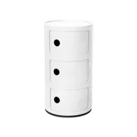 armoire de stockage - 3 tiroirs - new caracas 3 blanc