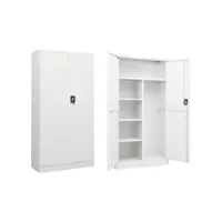 armoire à casiers blanc 90x40x180 cm acier