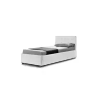 lit complet sommier relevable + tête de lit + cadre de lit capitole - blanc - 90x190