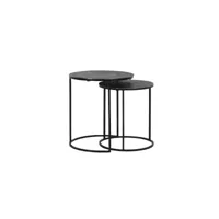 light & living table d'appoint rengo - noirnickel - ø49cm 6739016