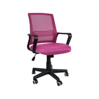 chaise de bureau ergonomique inclinable hauteur réglable lest (rose)