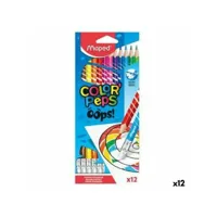 crayons de couleur maped color' peps multicouleur 12 pièces (12 unités)