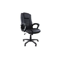 fauteuil de bureau chaise siège noir ergonomique classique 150 kg max helloshop26 0512012