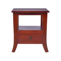 vidaxl table de chevet marron classique bois d'acajou massif 288862
