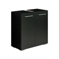 meuble vasque jupiter - noir - 60 x 30 x 60 cm - meuble de salle de bain, colonne, armoire