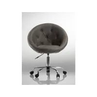 fauteuil lounge pivotant synthétique noir helloshop26 1109033