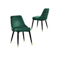 lot de 2 chaises capitonnées en velours vert dorina zl201901641-ver-2