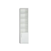armoire de rangement avec grande niche + 1 petite porte coloris blanc mat largeur 50 cm 20100884627
