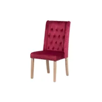 chaise capitone velours avec poignée 53x53x102 cm