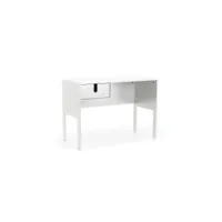 uno - bureau en bois 1 tiroir l105cm - couleur - blanc