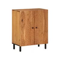 armoire latérale - armoire de rangement - meuble de rangement 60x33x75 cm bois massif d'acacia pwfn66048