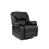 ecode fauteuil de massage relax monaco, 10 vibromoteurs à ondulation, inclinable à 160 °, fonction chauffage, programmes automatiques, a ++, eco-8590 n (noir)