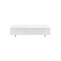table basse de salon panneau de particules mélaminé 115 cm blanc brillant helloshop26 03_0006137
