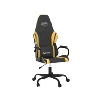 fauteuil gamer - chaise gaming - chaise de bureau ergonomique noir et doré similicuir pwfn25167